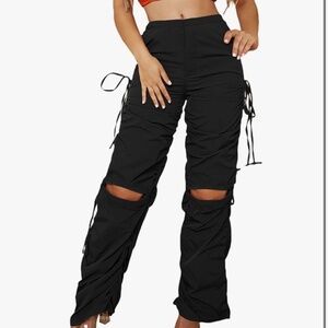 Cut Out Straight Leg Pants